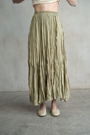 CECILY CRINKLED MAXI SKIRT