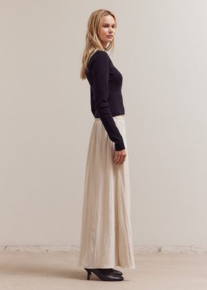 MELANIE SHIRRED MAXI SKIRT