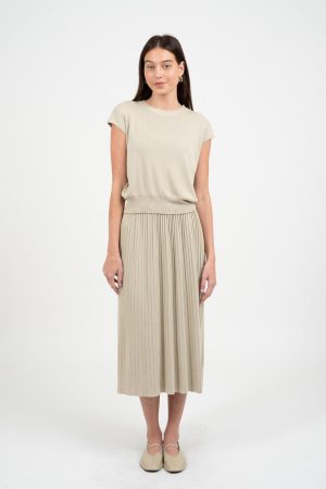 TAYLOR PLEATED MIDI SKIRT