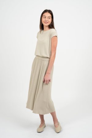 TAYLOR PLEATED MIDI SKIRT