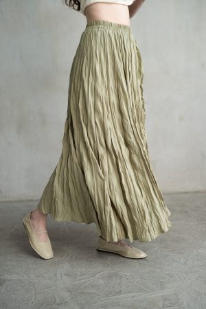 CECILY CRINKLED MAXI SKIRT