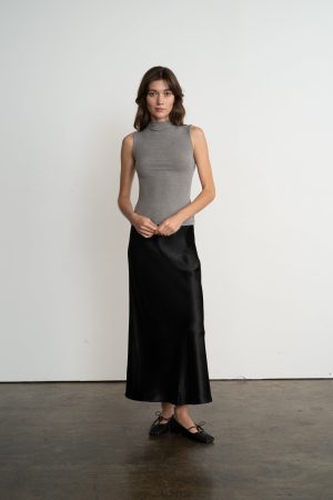 SABRINA SATIN LONG SKIRT