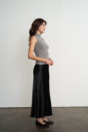 SABRINA SATIN LONG SKIRT