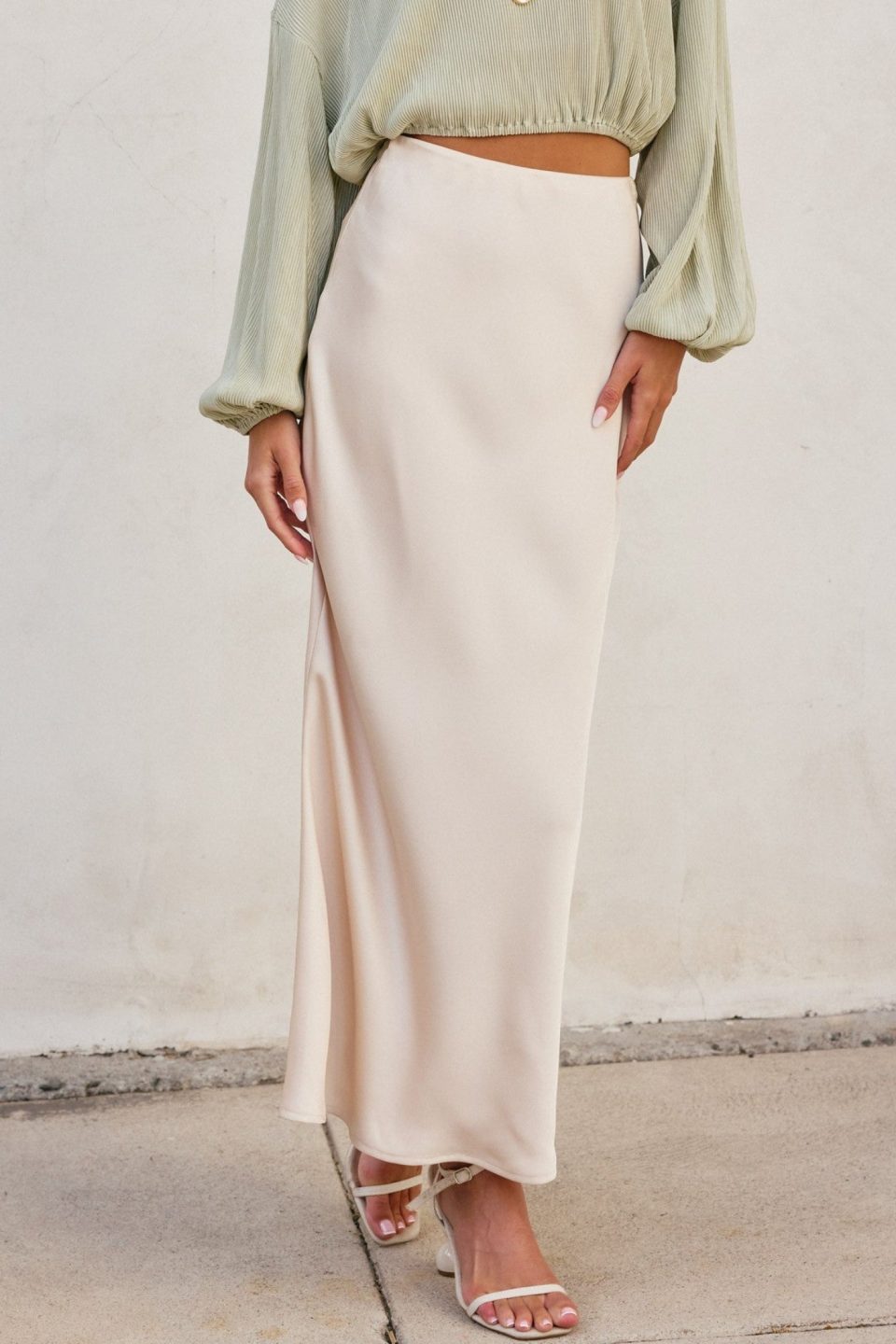 LINA SATIN MAXI SKIRT